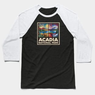 Acadia National Park Maine Spring and Fall Baseball T-Shirt